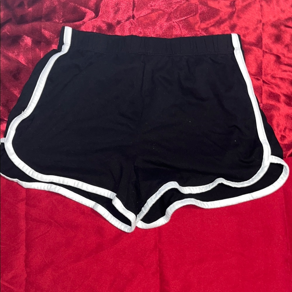 Women's Black Shorts with White Trim